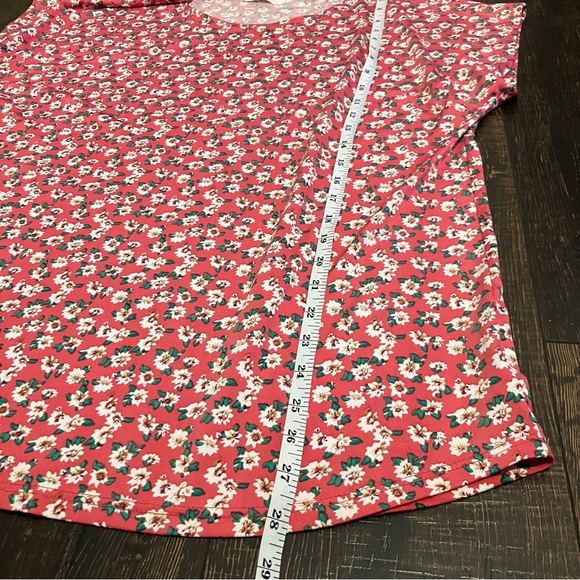 Pink floral short sleeve top - Picture 5 of 6